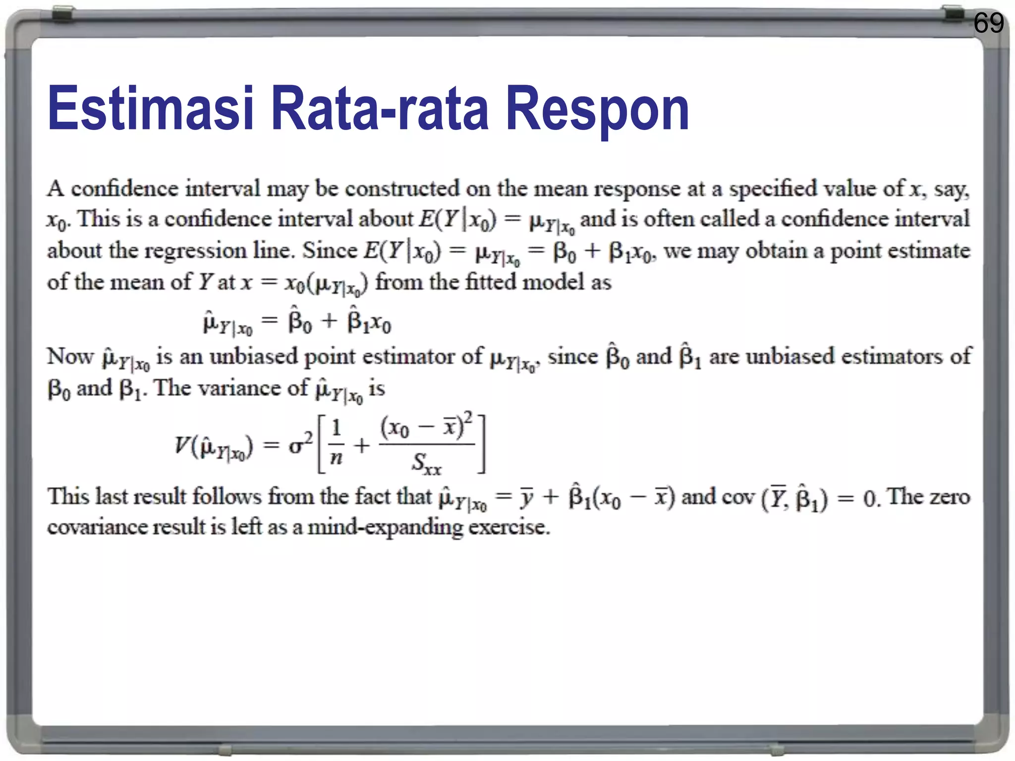 Estimasi Rata-rata Respon
69
 