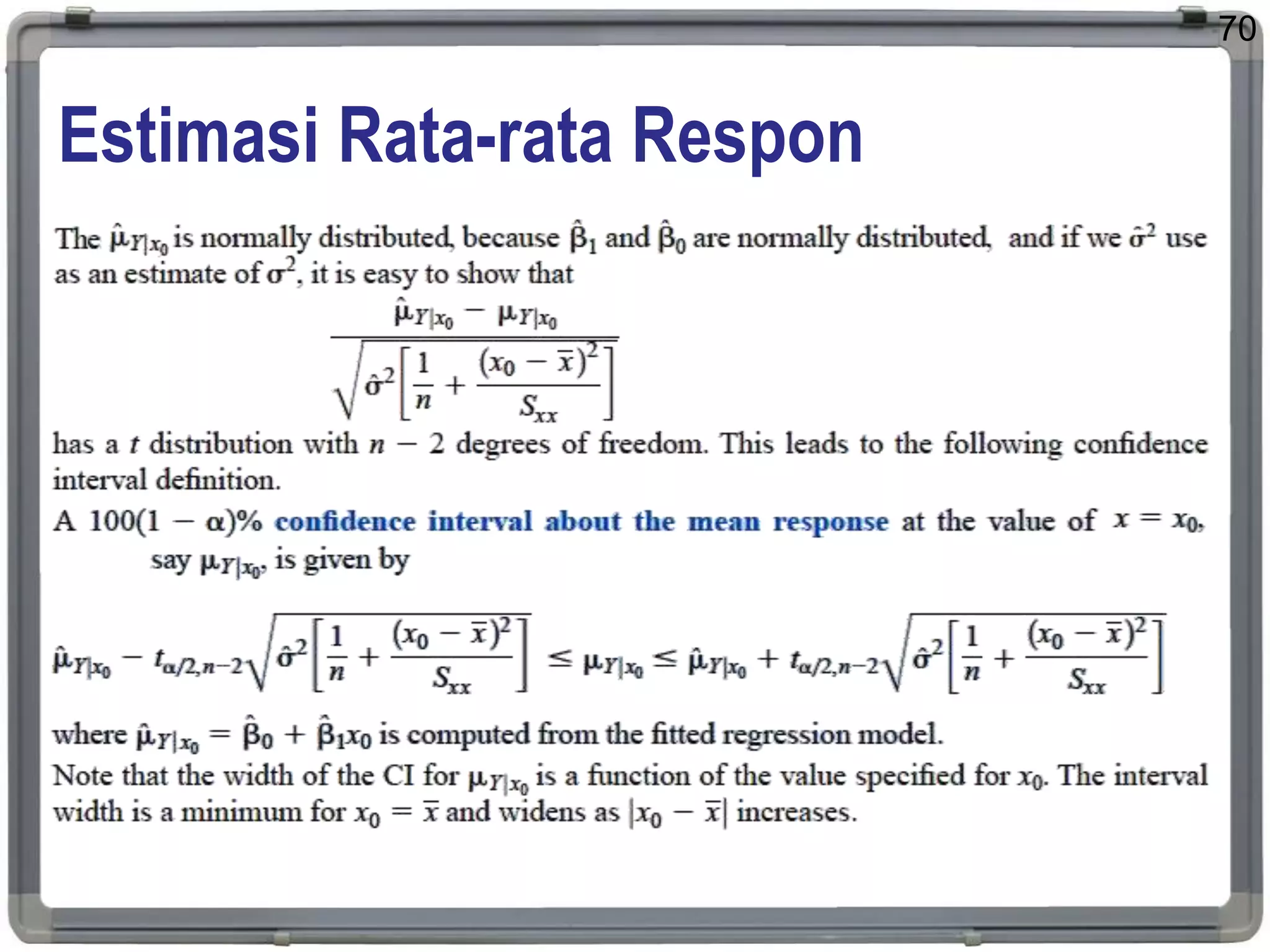Estimasi Rata-rata Respon
70
 