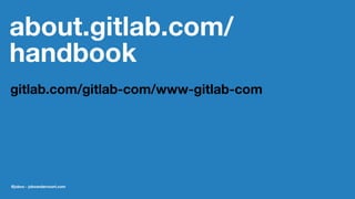 about.gitlab.com/
handbook
gitlab.com/gitlab-com/www-gitlab-com
@jobvo - jobvandervoort.com
 