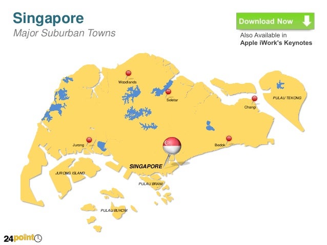 Singapore Map Editable Powerpoint Template