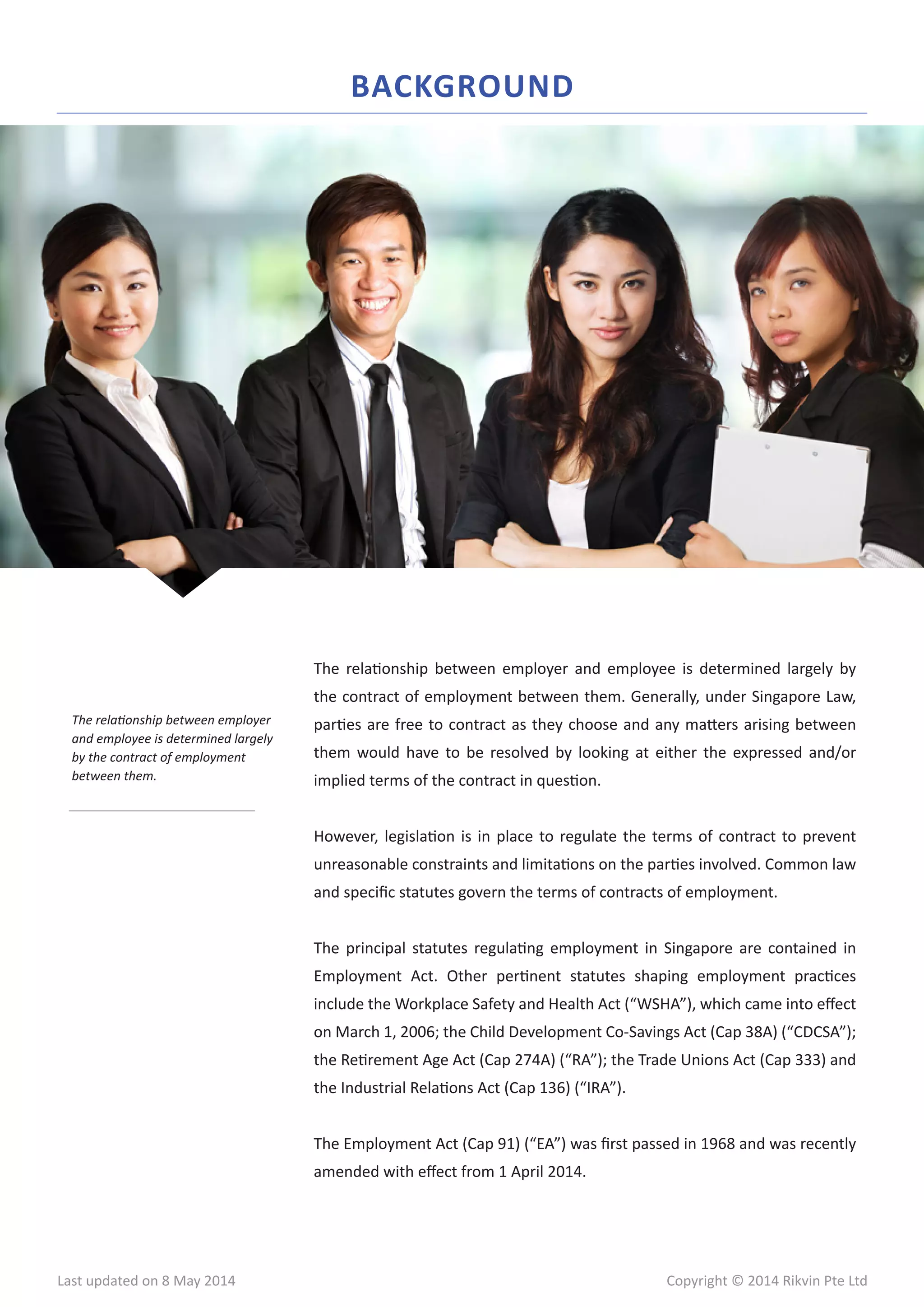 Singapore Employment Act Guide | PDF