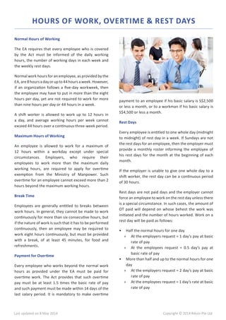 Singapore Employment Act Guide | PDF