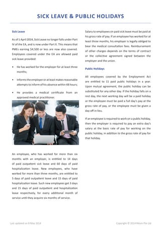 Singapore Employment Act Guide | PDF