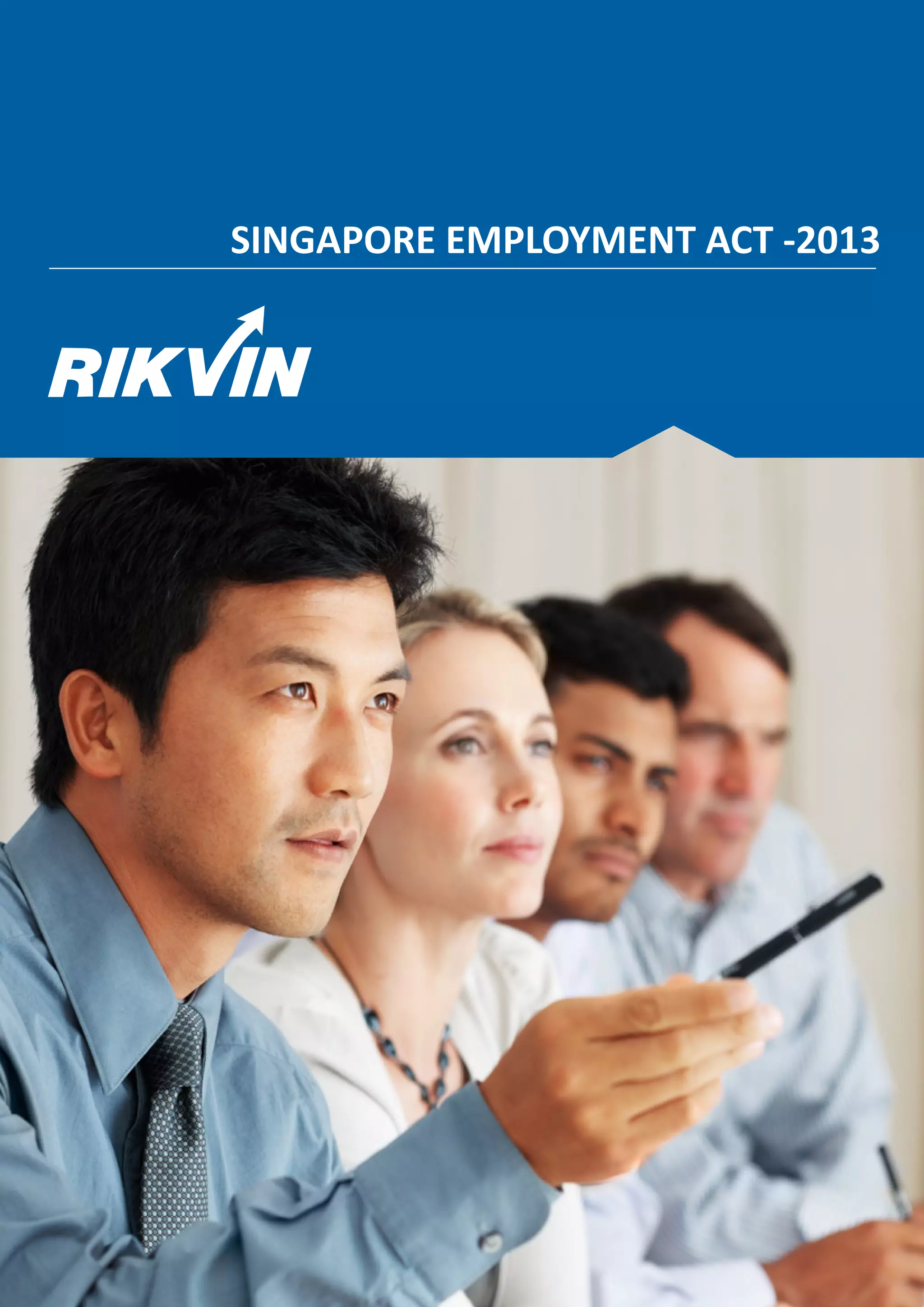 Singapore Employment Act 2013 | PDF