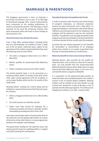 Singapore Employment Act 2013 | PDF