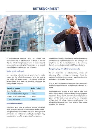 Singapore Employment Act 2013 | PDF