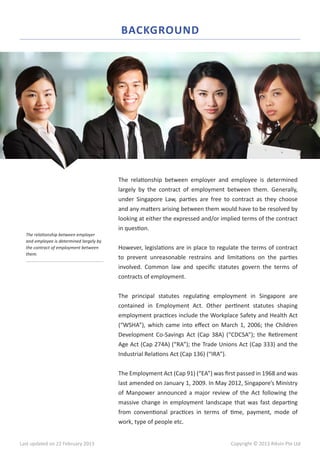 Singapore Employment Act 2013 | PDF