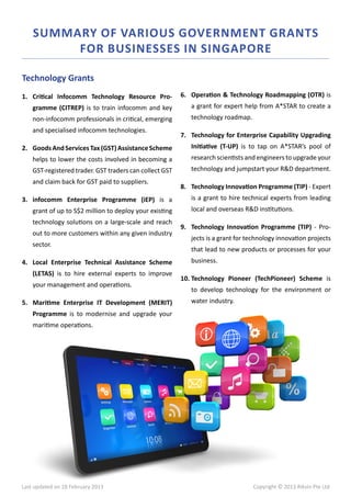 Singapore Government Grants | PDF