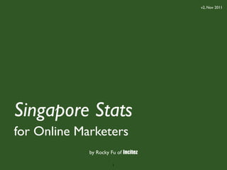 v2, Nov 2011




Singapore Stats
for Online Marketers
             by Rocky Fu of Incitez

                       1
 