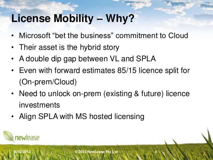 Microsoft License Mobility