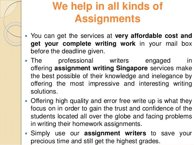 Assignment help singapore