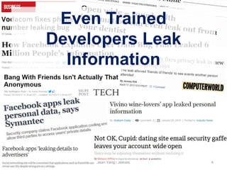 Jean Yang / Jeeves 4
Even Trained
Developers Leak
Information
 