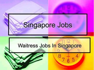 Singapore Jobs Waitress Jobs In Singapore 
