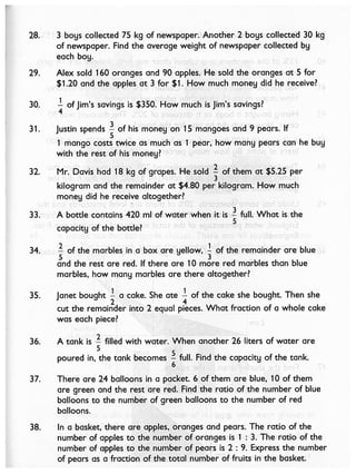 Singapore Math - 6A - Textbook