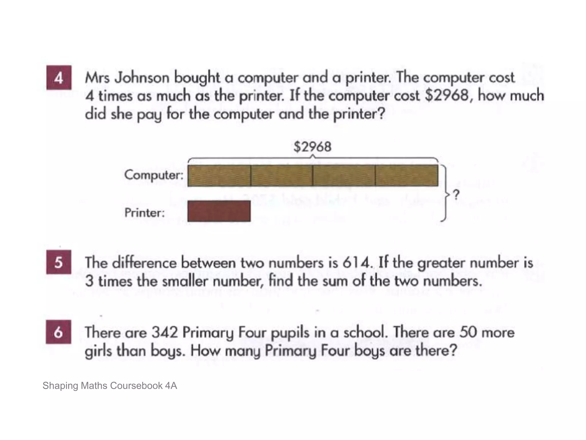 Shaping MathsCoursebook 4A