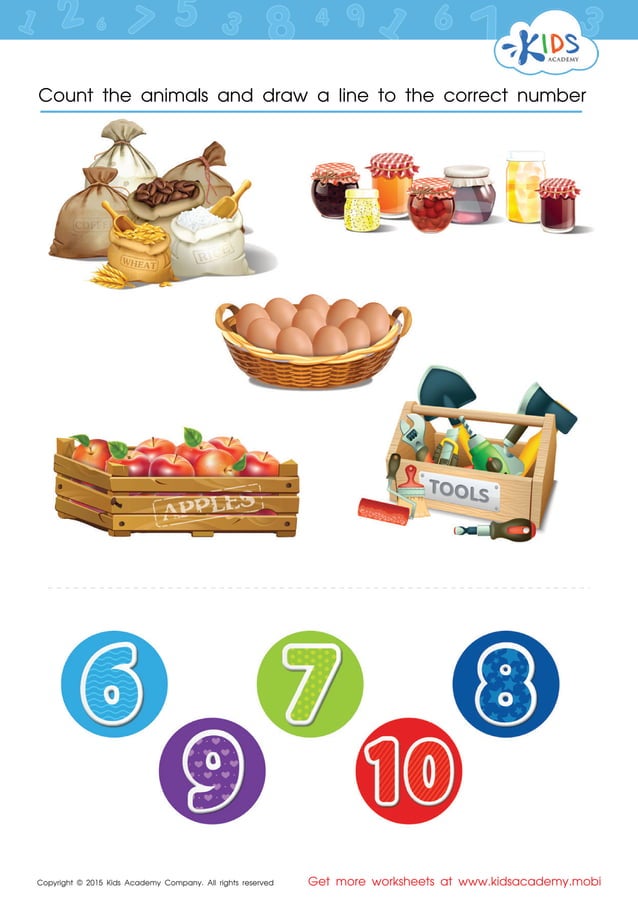 FREE Singapore math worksheets for Preschool and Kindergarten