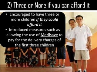 Success of government policies Social factorsEconomic factorsDeclining birth rate from 1980s