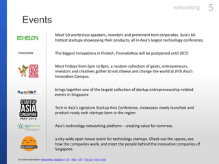 networking
ake
For more information: Networking Singapore | e27 | iNSG | SiTF | The List | Tech in Asia
Events
Meet 50 wor...