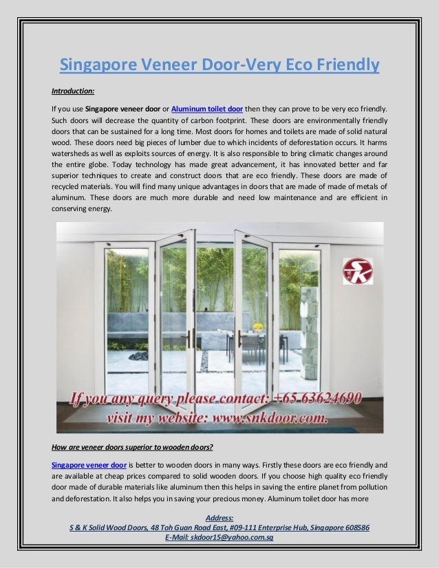 Singapore Veneer Door Very Eco Friendly