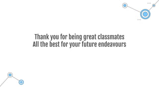 Thank you for being great classmates
All the best for your future endeavours
 
