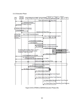 95
5.3.2 Execution Phase
Figure 5.8 E-UTRAN to GERAN Execution Phase [18]
 