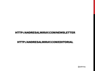 @aalmiray
HTTP://ANDRESALMIRAY.COM/NEWSLETTER
HTTP://ANDRESALMIRAY.COM/EDITORIAL
 