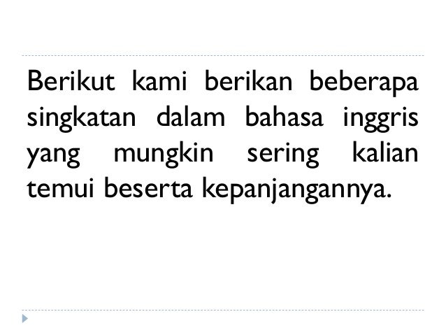 bahasa tulisan inggris 3 dalam (Singkatan) Abbreviation dalam Inggris Bahasa