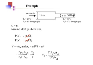 Mass balance: Single-phase System (ideal gas and real gases) | PDF
