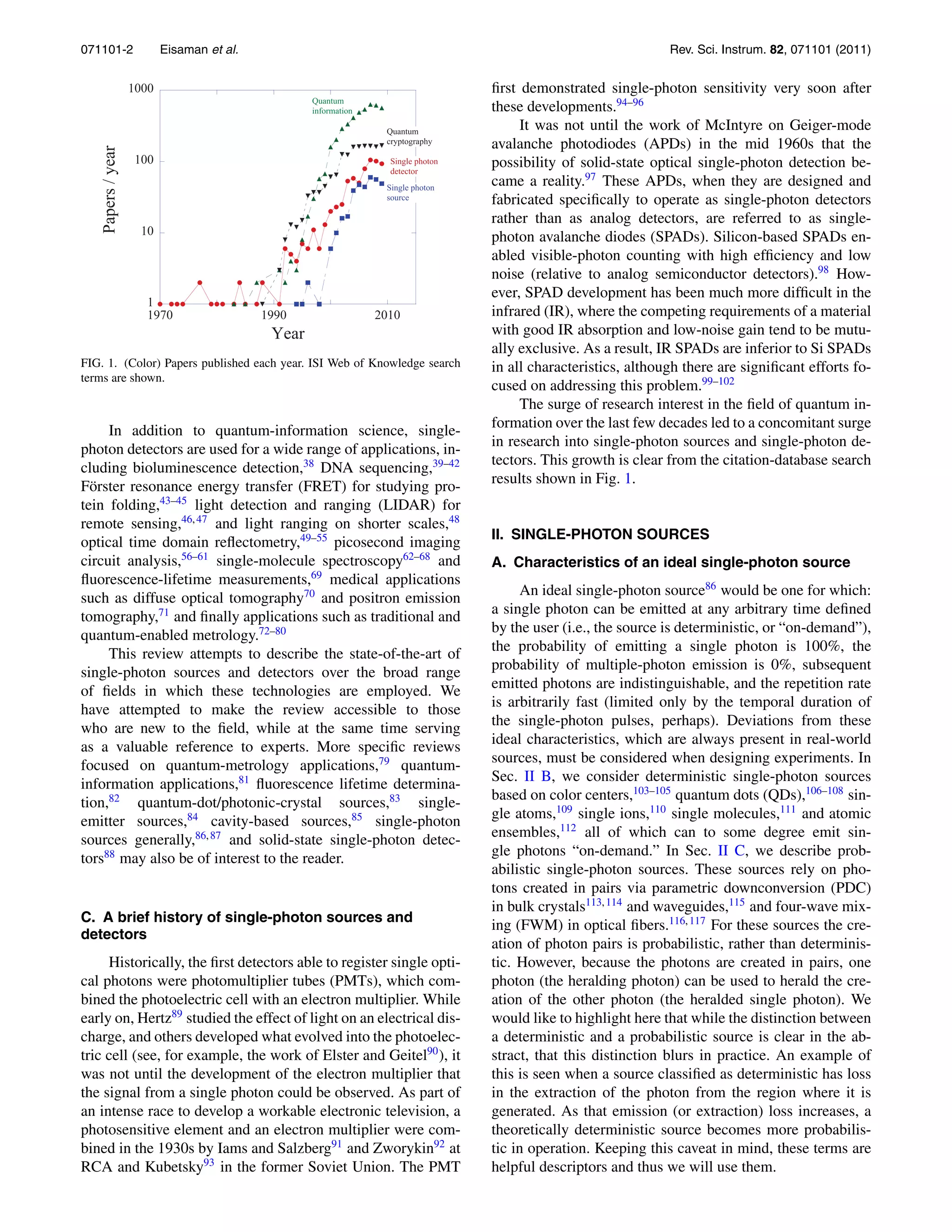 Single photon sources and detectors | PDF