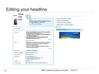 How and why to make your LinkedIn profile shine: AME Leaders Guide to ...