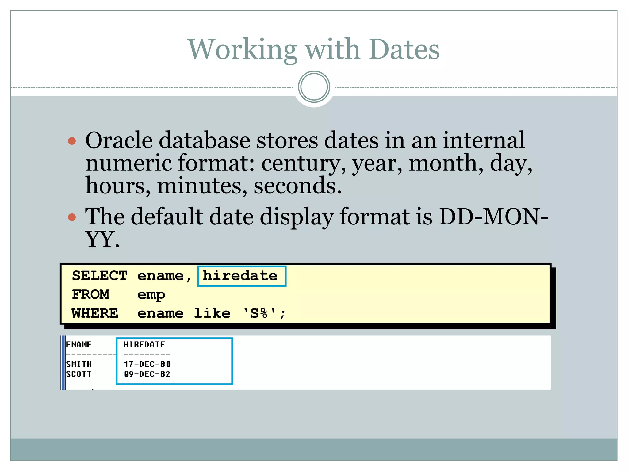 Single row functions | PPT