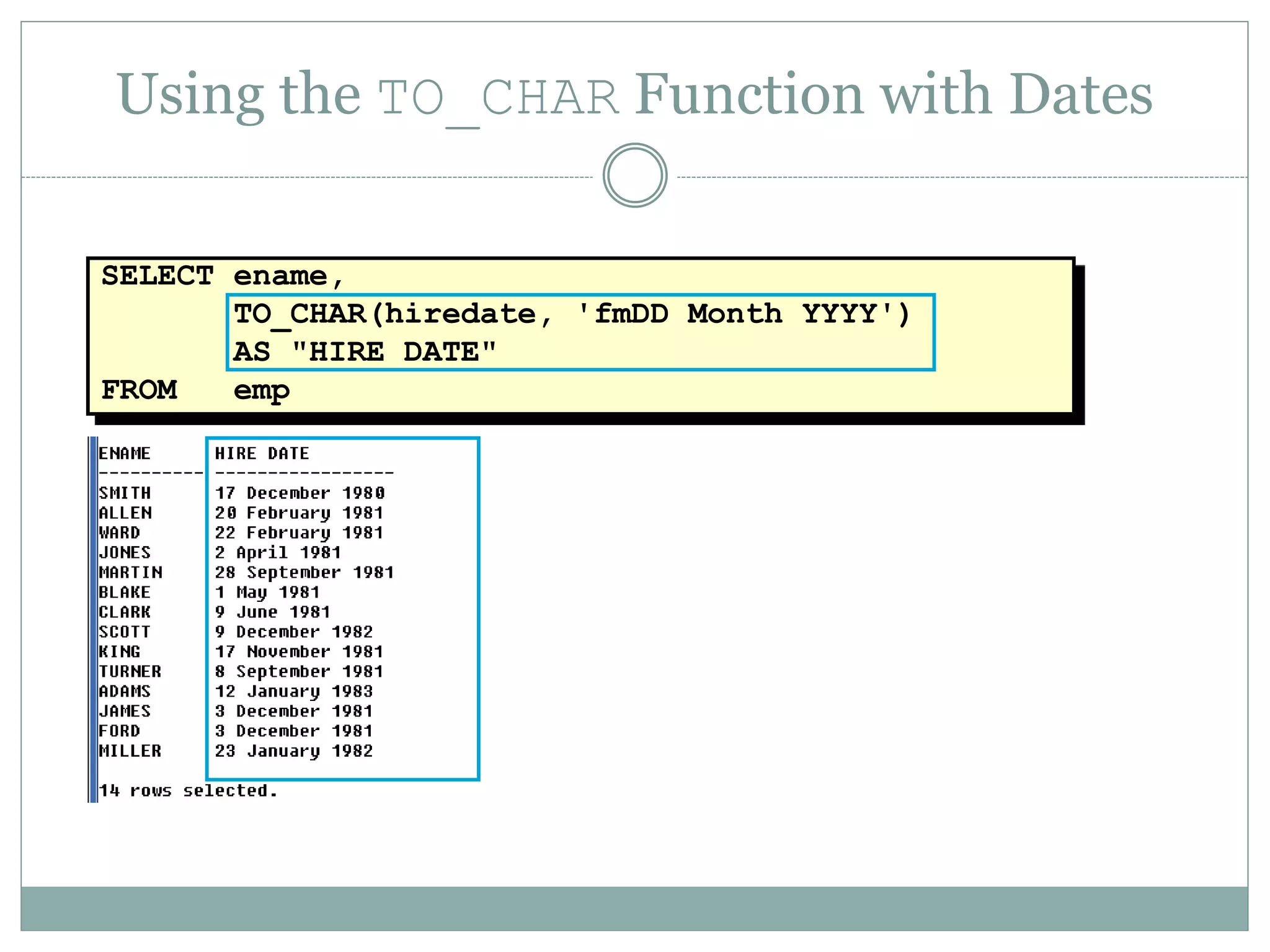 Single row functions | PPT
