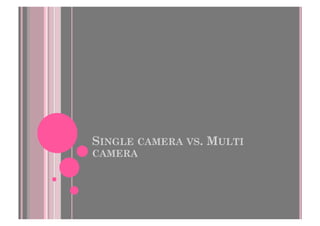 SINGLE CAMERA VS. MULTI
CAMERA
 