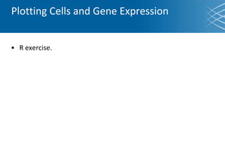 Plotting Cells and Gene Expression
• R exercise.
 