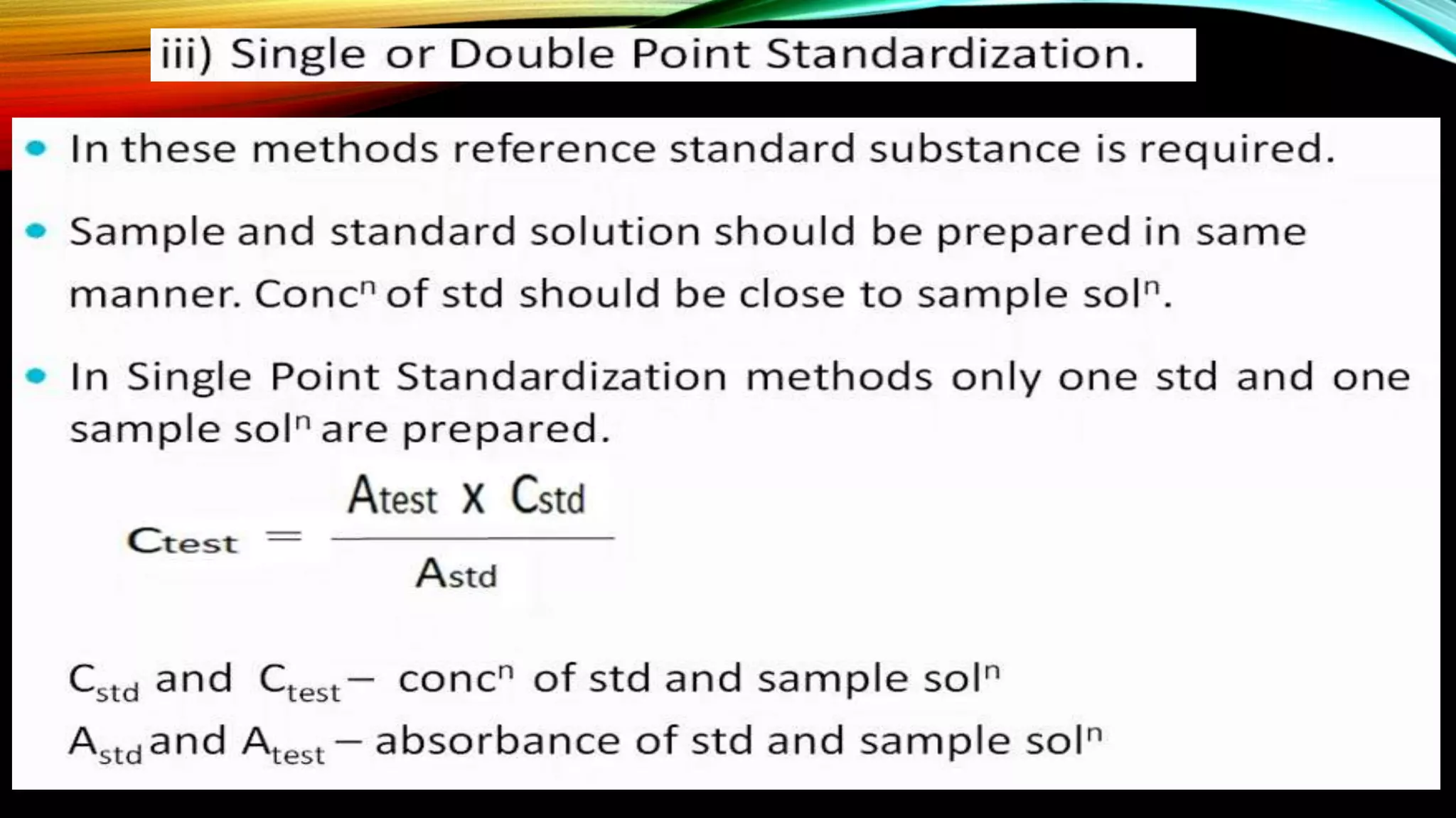 Single component analysis (uv visible spectroscopy) by mr. pradeep ...