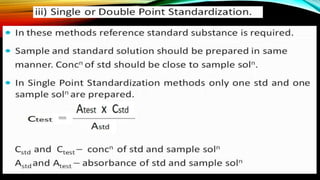 Single component analysis (uv visible spectroscopy) by mr. pradeep swarnkar