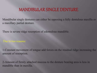 Single denture construction technique | PPTX