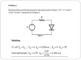 Single Diode Problem Single diode circuits | PPTX