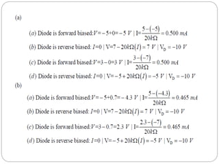 Single Diode Problem Single diode circuits | PPTX
