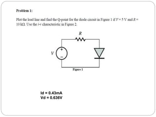 Id = 0.43mA
Vd = 0.636V
 