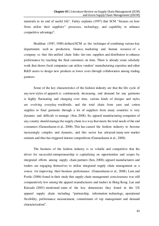 Term papers on supply chain management