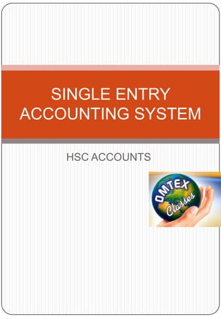 Single entry accounting system | PPTX