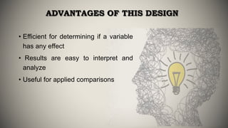 Single factor design | PPTX