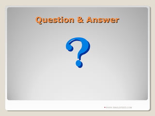 Question & AnswerQuestion & Answer
WWW.SINGLEFEED.COM
 