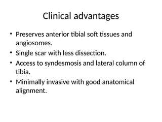 Single-Incision Internal Fixation Technique for Distal Tibia and Fibula ...