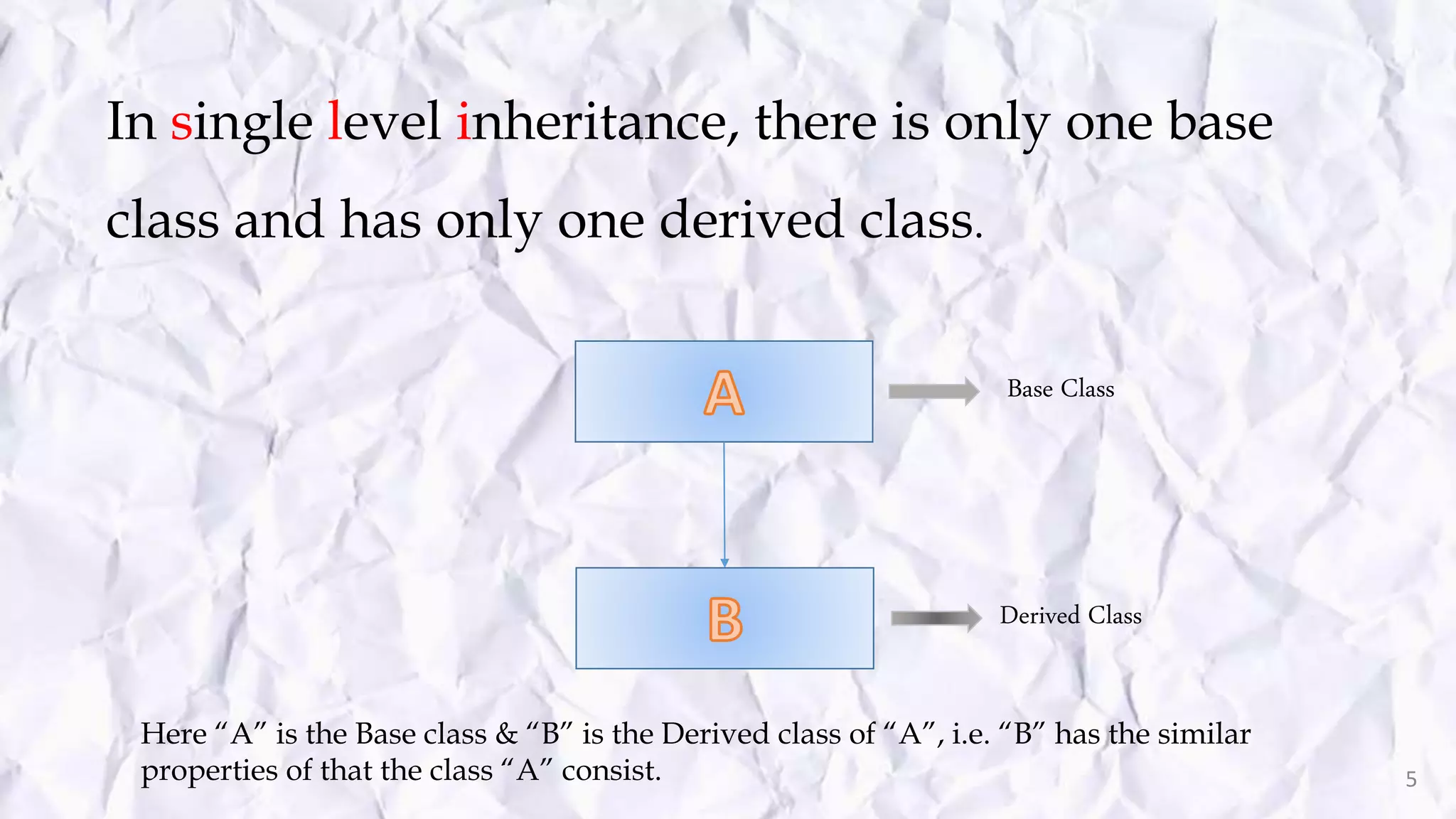 Single inheritance | PPTX | Programming Languages | Computing