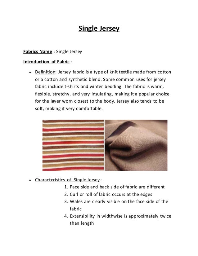 types of single jersey fabric