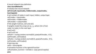 Image Recognition with Neural Network | PPTX