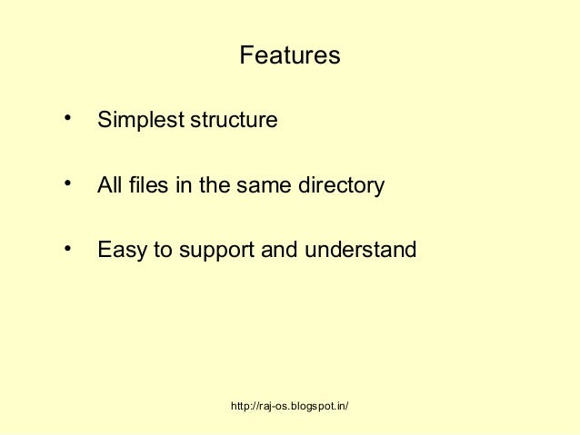 Single level directory structure.55