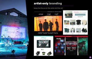 artist-only branding
keep the focus on the artist and the art.
 